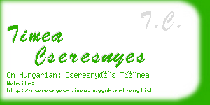 timea cseresnyes business card